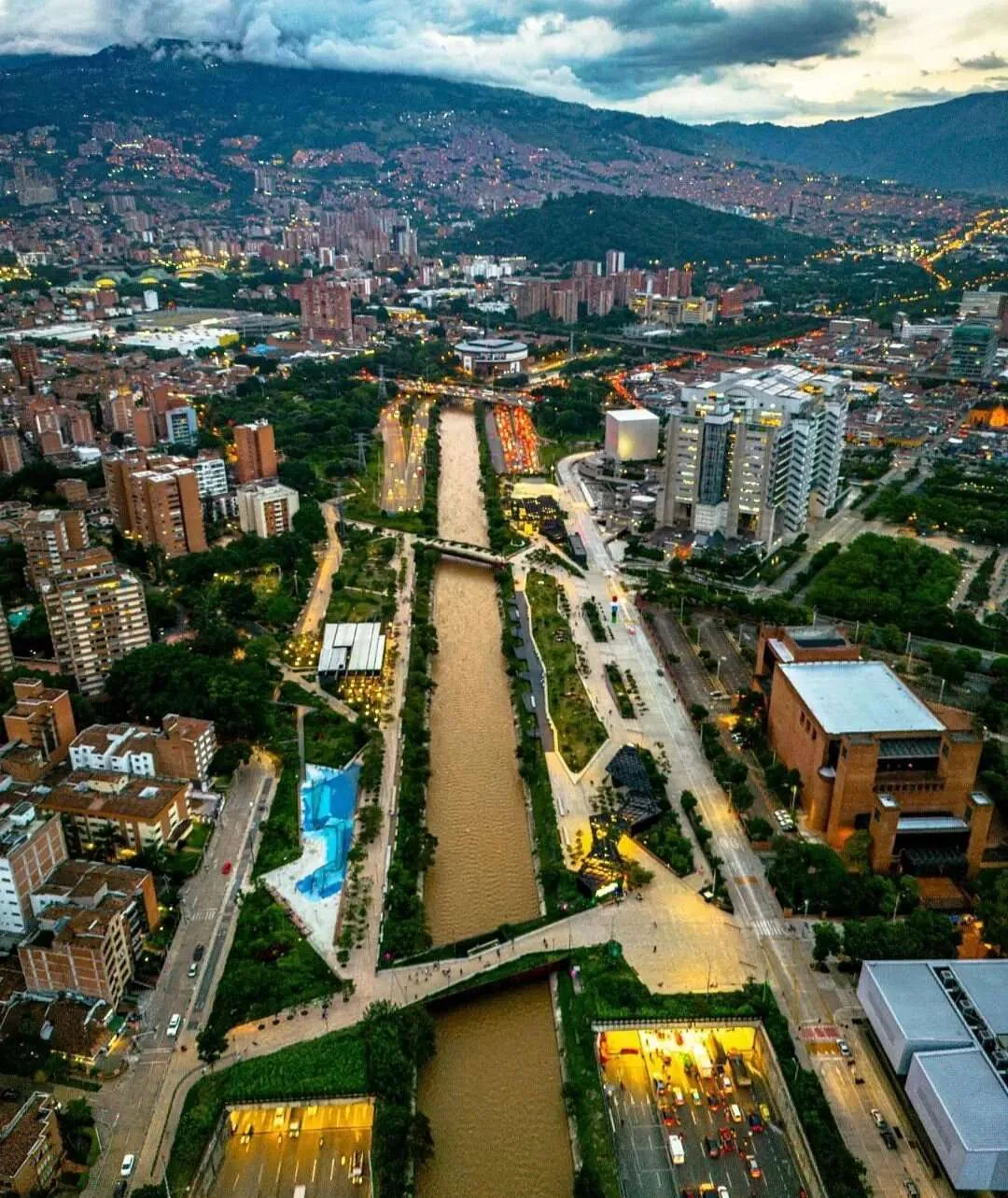 Aerial view of Medellín